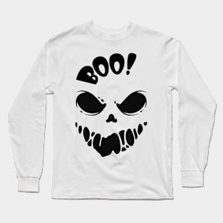 Halloween Boo, Trick or Treating. Spooky Face Long Sleeve T-Shirt